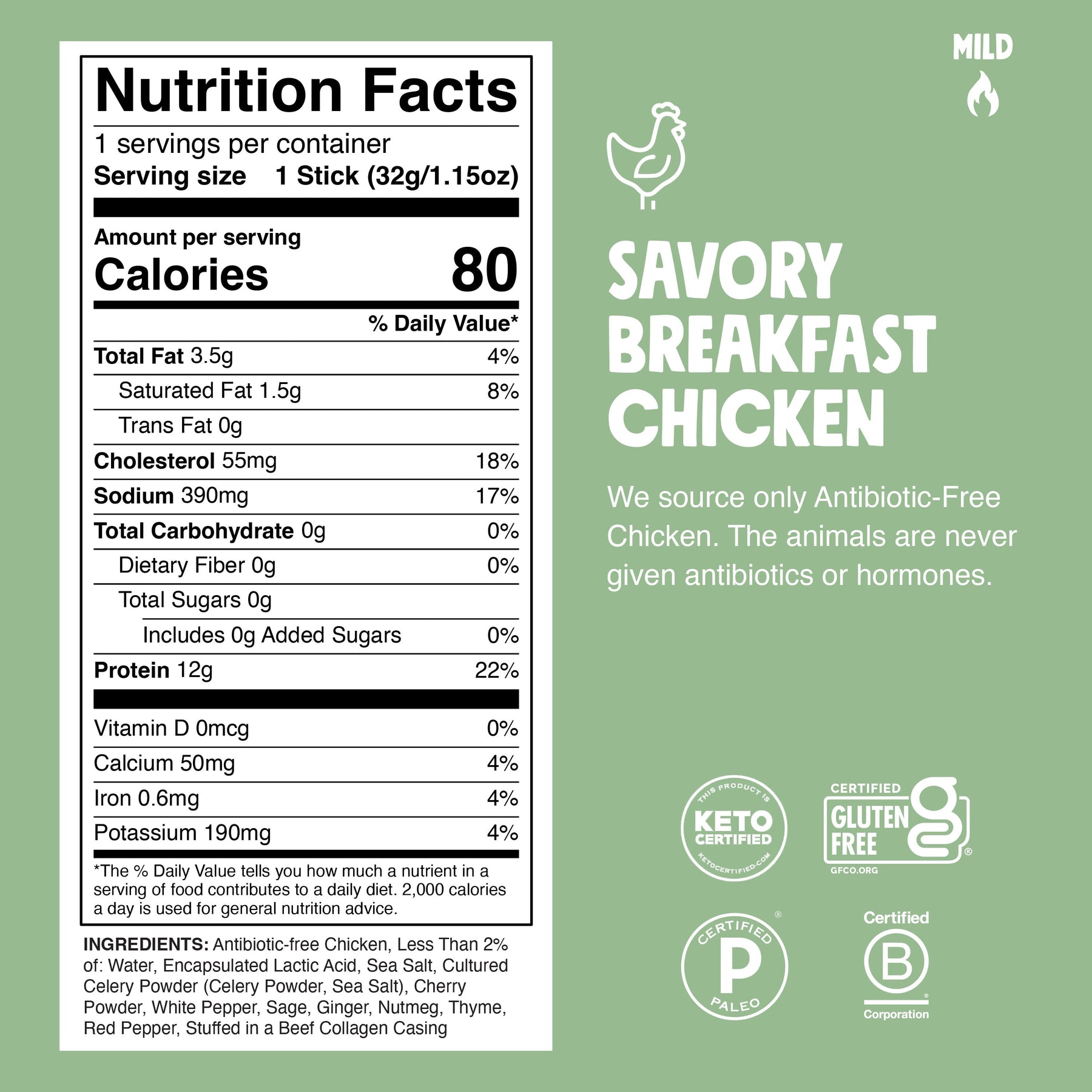 Savory Breakfast Chicken - Travel Carry Favorite